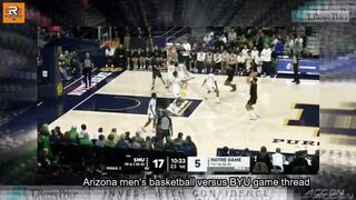 Arizona Takes on BYU in HEATED Men's Basketball Game  #byu #basketball #arizona #rimpactx