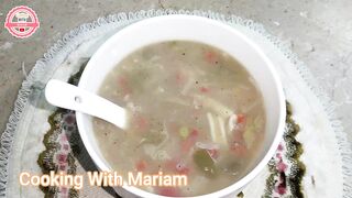 Mix Vegetable Soup Recipe | Restaurant style veg soup at Home | Cooking With Mariam