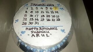 Birthday Cake With Calendar Motif