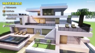 Minecraft : How To Build a Large Modern House Tutorial (#40