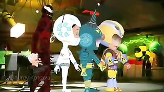 robot boy suit cartoon
