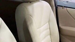 In side view of car