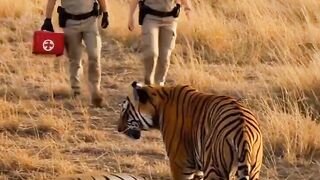 Officers help tigers give birth