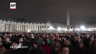 Thousands gather outside the Vatican to pray for Pope Francis’ health.
