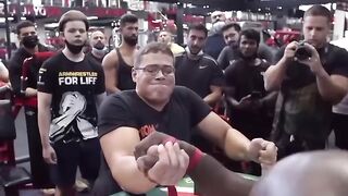 Wait for the armwrestling legends to appear