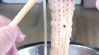 Knitting noodles!!!
