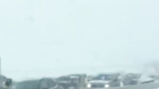 Shocking Multi-Vehicle Pileup Caused by FREEZING RAIN in Oregon!
