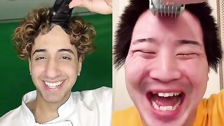 prank cutting hair
