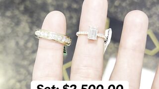 His & Hers Solid Gold & Lab Diamonds Wedding Ring Set