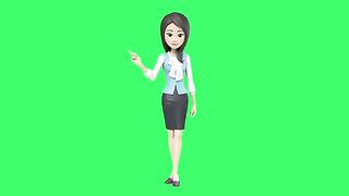 3d animation girl presentation