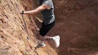 Can they escape from the giant hole
