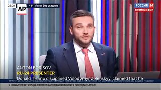 Russian media and Macron react to Trump-Zelenskyy meeting.
