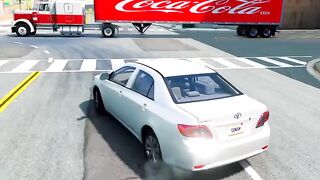 Which car overtakes the truck and what is the repair cost? #beamng #beamngdrive #beamngcrash #game #gaming