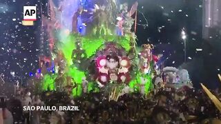 Brazil’s Carnival kicks off with the first night of samba school parades in Sao Paulo.