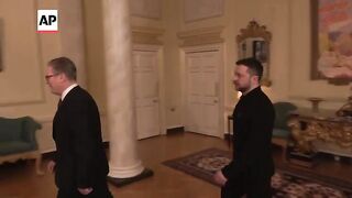 UK PM and Zelenskyy meet in London ahead of crisis talks with European leaders.