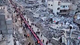 A communal Iftar amid the destruction on the first