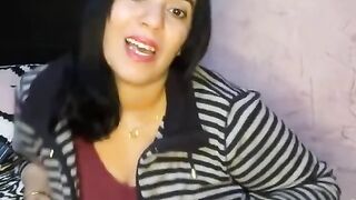 Watch a woman in her bedroom