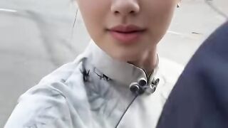 piggybacked in a motorcycle, I got natural front seatbelt ????????????????????????#chinesemodel #modellife #funnyvideos