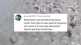 Sumber air untuk mengairi kolam sesuai dengan jenis kolamnya