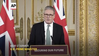 UK PM Starmer says any Ukraine peace deal 'must be backed by strength'.