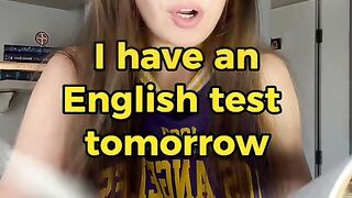 I have an English test