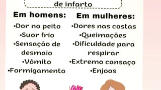 Síntomas más comunes de un infarto, consejo de salud.