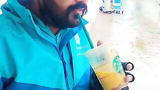 On duty Enjoy raining with Starbucks ☺️