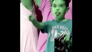 Crazy fan funny boy