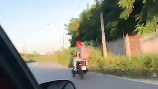 Moto sin frenos #caidas
