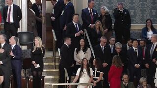 Elon Musk arrives ahead of Trump's speech to Congress.