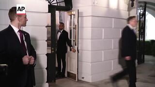Trump and Melania depart the White House ahead of speech to Congress.