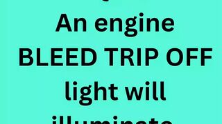 An engine BLEED TRIP OFF light will illuminate