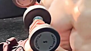 Pose like a bodybuilder after your workout.