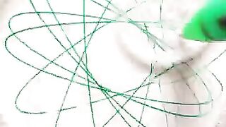 Blue & Green Spirograph