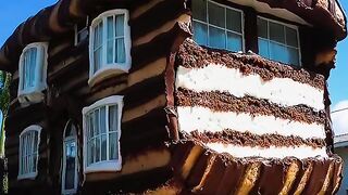 Chocolate cake house beautiful????