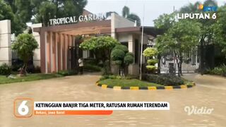 Ketinggian banjir mencapai 3 meter di bekasi