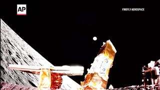 WATCH- Lunar lander Blue Ghost lands on the moon.