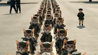 Funny army cats