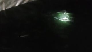 Sambil santai sambil ngasih makan malam ikan lele