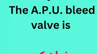 The A.P.U. bleed valve is