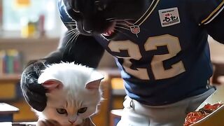 Little kitty meet the kunfu master