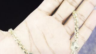 10K Gold Chink Link Heart ❤️ Bracelet 7.5”