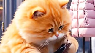 Cat is wearing cloth