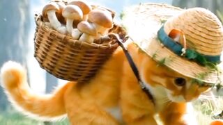 looking for vegetables in the forest