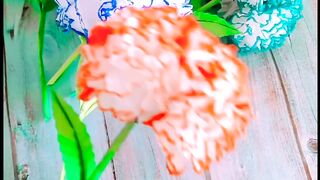 handicraft flowers from tissue paper..