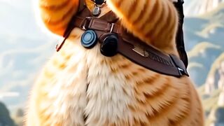 What is the orange cat going to do next?