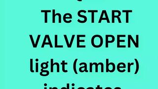 The START VALVE OPEN light (amber) indicates
