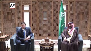 Rubio meets Saudi Crown Prince Mohammed bin Salman ahead of Ukraine talks in Jeddah.