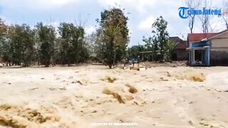 Tanggul jebol ribuan rumah terendam