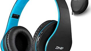 ZIHNIC Bluetooth Headphones Over-Ear, Foldable Wireless and Wired Stereo Headset Micro